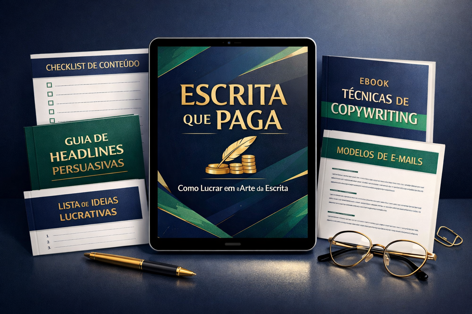 Mockup do Ebook Escrita que Paga